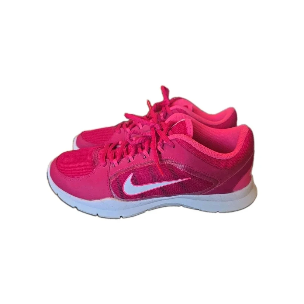 VGC! Nike Flex Trainer 4 643083-603 Womens Size 8 Training Shoes Pink White
